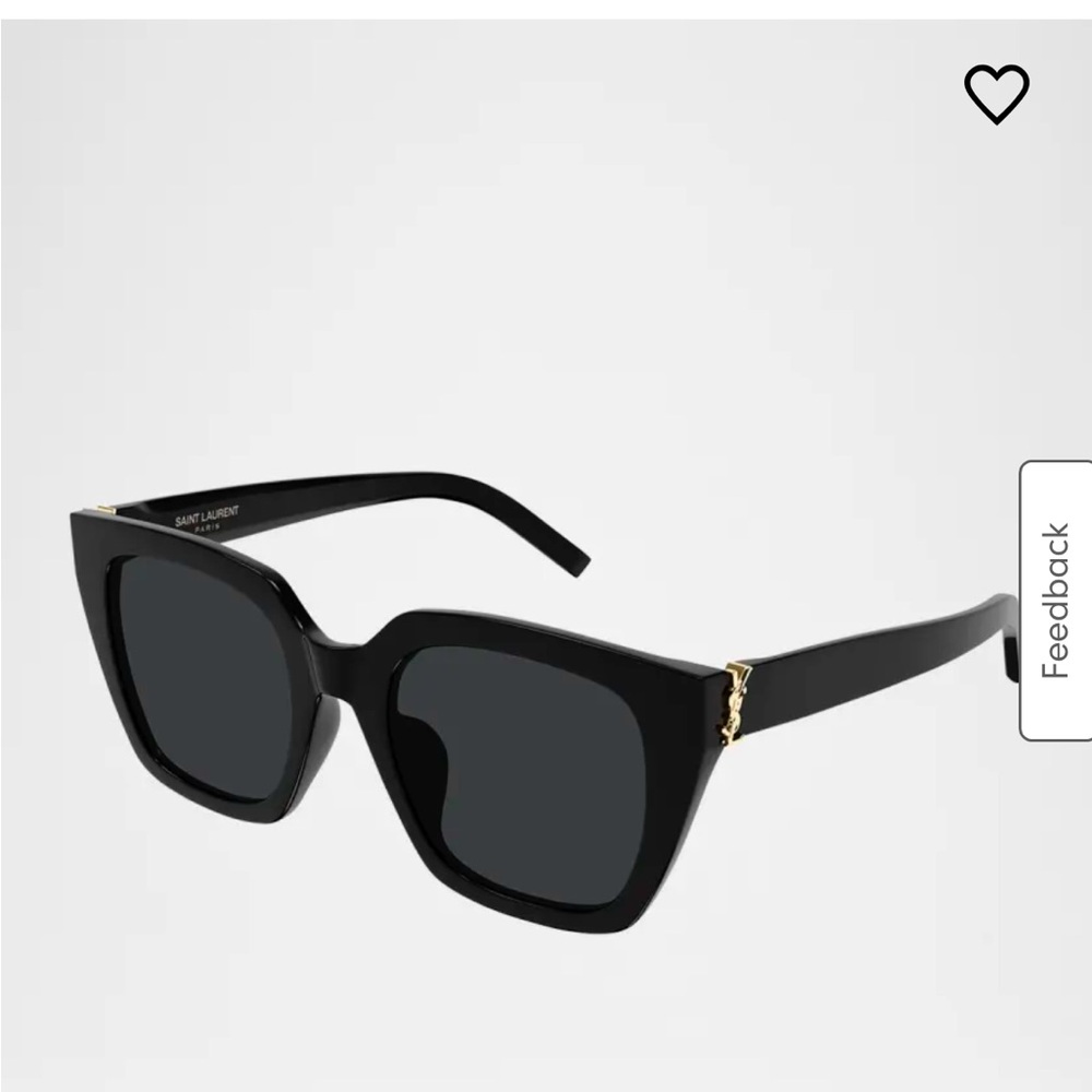 Nearly New!! Saint Laurent Monogram Hinge Black Cat Eye Sunglasses